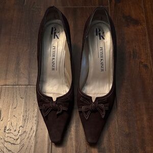 Peter Kaiser Chocolate Brown Heels with Bow